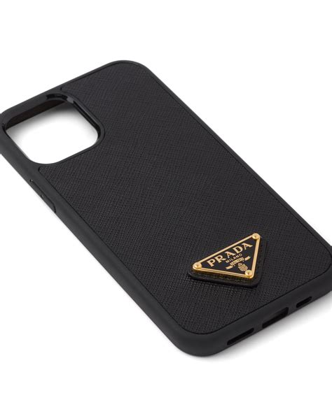 Black Saffiano Cover For Iphone 12 And 12 Pro 